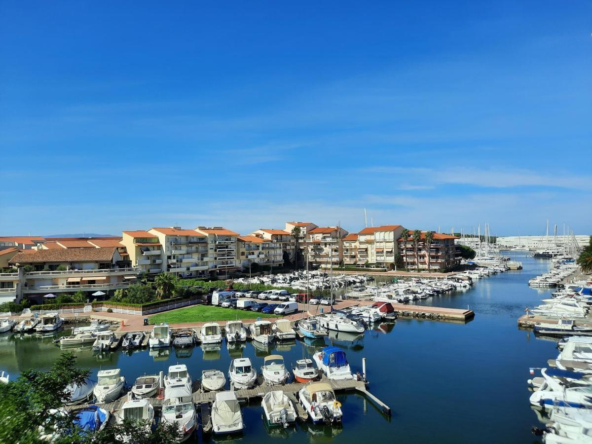 Appartement T2 Vue Mer Et Port,2 Balcons, Parking Prive Canet-en-Roussillon Ngoại thất bức ảnh